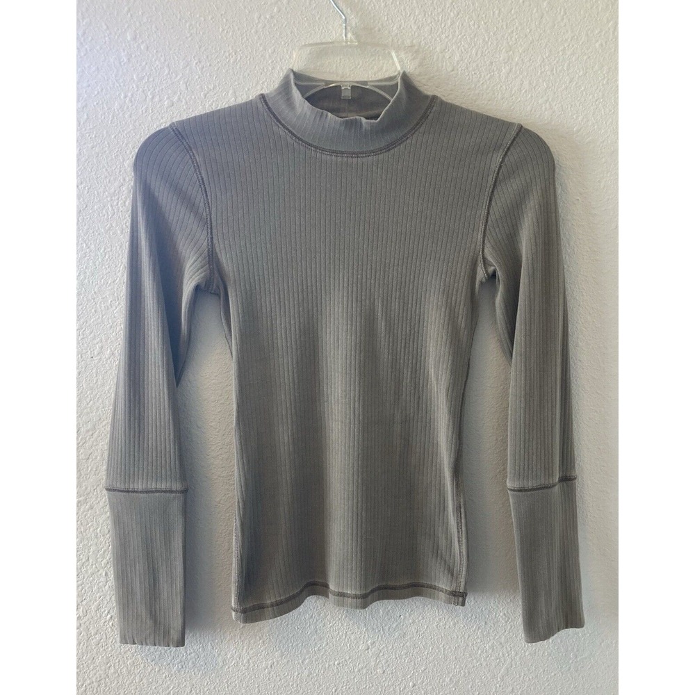 Intimately Free People Top Womens XS Turtleneck The Rickie Top Sage Green